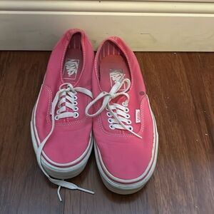 Vans Shoes women’s  8.5 men’s 7 Pink Lace Up Canvas Sneakers Vintage